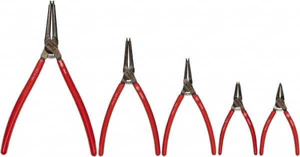 Wiha - 5 Piece Retaining Ring Plier Set - Comes in Box - Americas Industrial Supply