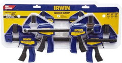 Irwin - 12" Capacity, 2-7/16" Throat Depth Carbon Steel Bar Clamp - Lb Clamping Pressure - Americas Industrial Supply