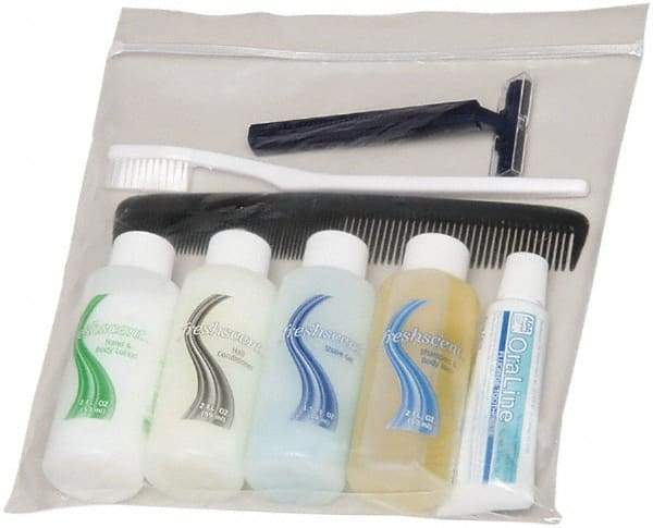 Ability One - Body Wash, Shampoo, Comb, Toothpaste, Toothbrush, Razor, Shave Gel - Toiletries Kit - Americas Industrial Supply