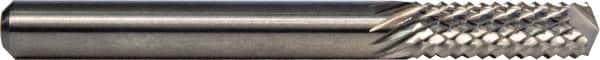 M.A. Ford - 3/64" Diam, 5/32" LOC, Drill Point End, Solid Carbide Diamond Pattern Router Bit - Right Hand Cut, 1-1/2" OAL, 1/8" Shank Diam, Use on Phenolic Epoxy, Non-Ferrous Materials, Abrasive Materials - Americas Industrial Supply