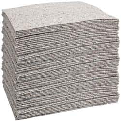 Brady SPC Sorbents - 32 Gal Capacity per Package, Universal Pad - 19" Long x 15" Wide, Gray, Cellulose - Americas Industrial Supply