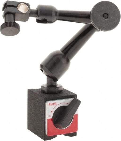 SPI - 72 Lb Magnetic Force, Indicator Positioner & Holder with Base - Articulated Arm, Rectangular Base, 1.38" Base Height, 1.42" Base Length, 1.18" Base Width - Americas Industrial Supply