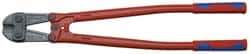 Knipex - 30" OAL, 37mm Jaw Length x 90mm Jaw Width, Bolt Cutter Pliers - Standard Head, Steel Tube, Power-Coated Handles - Americas Industrial Supply