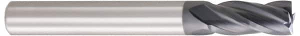 OSG - 1/2", 1" LOC, 1/2" Shank Diam, 3" OAL, 4 Flute, Solid Carbide Square End Mill - Single End, WXL Finish, Spiral Flute, 30° Helix, Centercutting, Right Hand Cut, Right Hand Flute, Series 3604 - Americas Industrial Supply