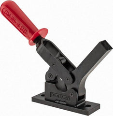 De-Sta-Co - 1,299 Lb Holding Capacity, Horizontal Handle, Manual Hold Down Toggle Clamp - 69° Handle Movement, 90° Bar Opening, Solid Bar, Flanged Base, Oxide Finish, Forged Alloy Steel - Americas Industrial Supply