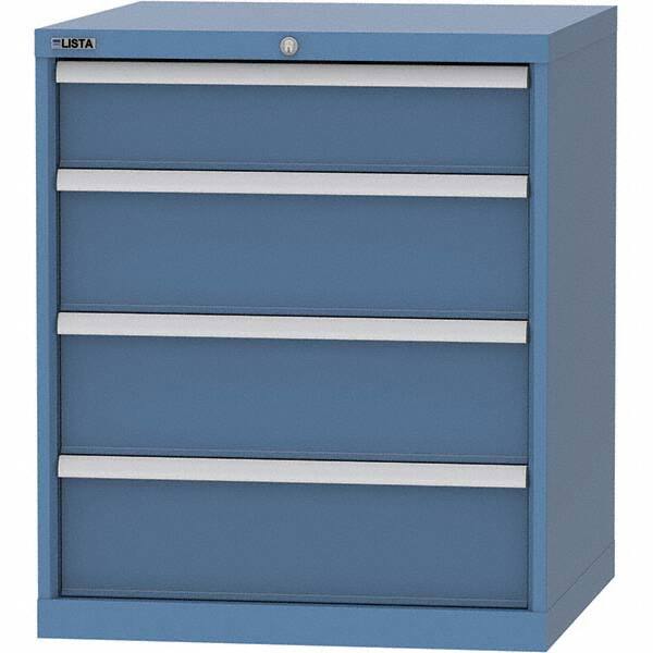 LISTA - 4 Drawer, 45 Compartment Bright Blue Steel Modular Storage Cabinet - Americas Industrial Supply