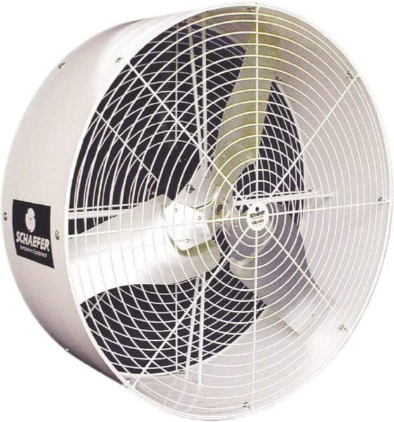 Schaefer Ventilation Equipment - 36" Blade, 1/2 hp, 11,380 CFM, Industrial Circulation Fan - Ceiling Mount, 1 Speed - Americas Industrial Supply