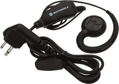 Motorola - Lightweight Swivel, In-Line & Push to Talk Microphone Earpiece with Microphone - Black, Use with Motorola CLS/RM/RDX/DTR/DLR Radios - Americas Industrial Supply