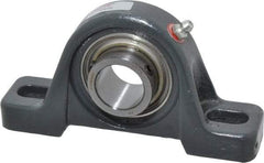 Browning - 1" ID, 5-1/2" OAL x 2-13/16" OAH Pillow Block - 1,651 Lb Static Cap, 2,801 Lb Dyn Cap, 3-15/16" Btw Mnt Hole Ctrs, 1-7/16" Base-to-Ctr Ht, Cast Iron - Americas Industrial Supply