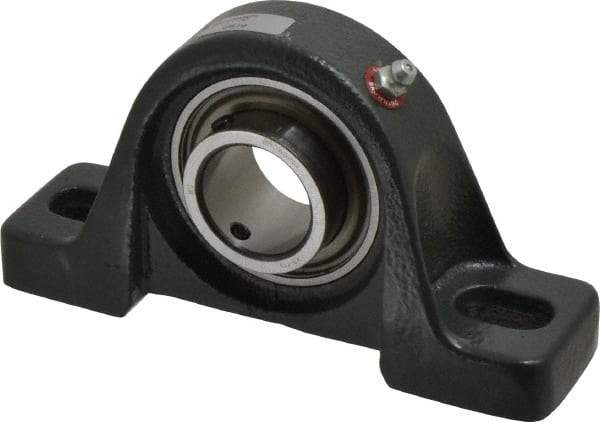 Browning - 1-3/16" ID, 6-3/16" OAL x 3-9/32" OAH Pillow Block - 2,567 Lb Static Cap, 4,381 Lb Dyn Cap, 4-23/32" Btw Mnt Hole Ctrs, 1-11/16" Base-to-Ctr Ht, Cast Iron - Americas Industrial Supply