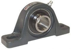 Browning - 2" ID, 8-13/16" OAL x 4-29/32" OAH Pillow Block - 6,601 Lb Static Cap, 9,752 Lb Dyn Cap, 6-15/16" Btw Mnt Hole Ctrs, 2-7/16" Base-to-Ctr Ht, Cast Iron - Americas Industrial Supply