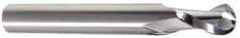 Onsrud - 1/4" Cutting Diam x 1/2" Length of Cut, 2 Flute, Upcut Spiral Router Bit - Uncoated, Right Hand Cut, Solid Carbide, 2-1/2" OAL x 1/4" Shank Diam, Ball End Taper, 30° Helix Angle - Americas Industrial Supply