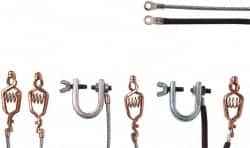 Justrite - Drum Bondwires End Style: Alligator Clip Both Ends Length (Feet): 3.00 - Americas Industrial Supply