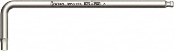 Wera - 4mm Hex, Long Arm, Hex Key - 137mm OAL, Metric System of Measurement - Americas Industrial Supply