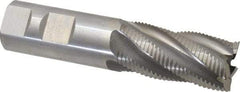Interstate - 1" Diam, Fine Pitch, 2" LOC, 5 Flute Cobalt Roughing Square End Mill - Uncoated, 4-1/2" OAL, 1" Shank Diam, Single End - Americas Industrial Supply