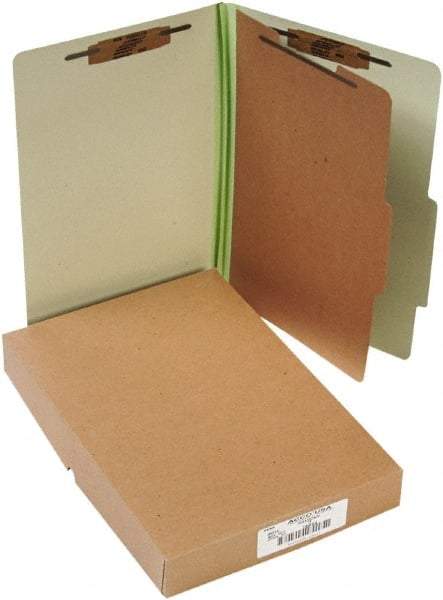 ACCO - 14 x 8 1/2", Legal, Leaf Green, File Folders with Top Tab - Right of Center Tab Cut Location - Americas Industrial Supply