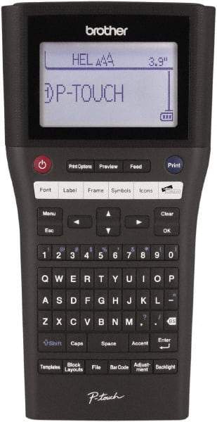 Brother - Handheld Electronic Labeling Tool - 4.8" Wide x 9.7" Long - Americas Industrial Supply