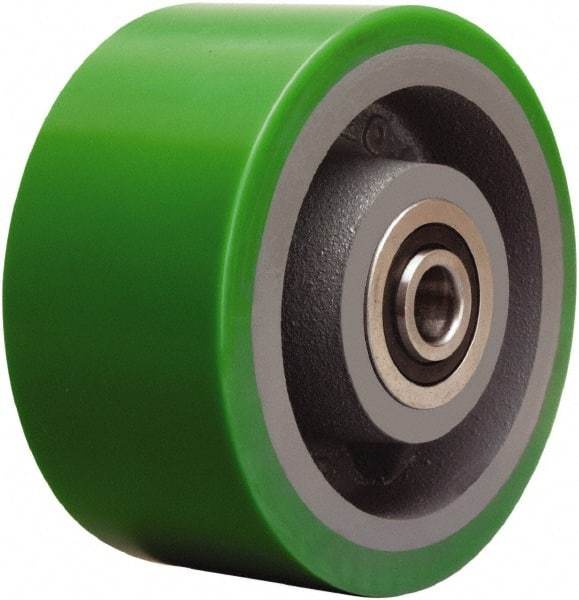 Hamilton - 6 Inch Diameter x 3 Inch Wide, Polyurethane on Cast Iron Caster Wheel - 2,200 Lb. Capacity, 3-1/2 Inch Hub Length, 1 Inch Axle Diameter, Sealed Precision Ball Bearing - Americas Industrial Supply