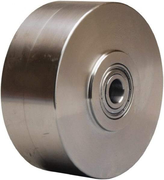 Hamilton - 5 Inch Diameter x 2 Inch Wide, Stainless Steel Caster Wheel - 950 Lb. Capacity, 2-1/2 Inch Hub Length, 1/2 Inch Axle Diameter, Stainless Steel Precision Ball Bearing - Americas Industrial Supply
