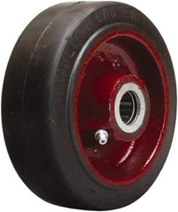 Hamilton - 5 Inch Diameter x 2 Inch Wide, Rubber on Cast Iron Caster Wheel - 350 Lb. Capacity, 2-1/4 Inch Hub Length, 1/2 Inch Axle Diameter, Straight Roller Bearing - Americas Industrial Supply