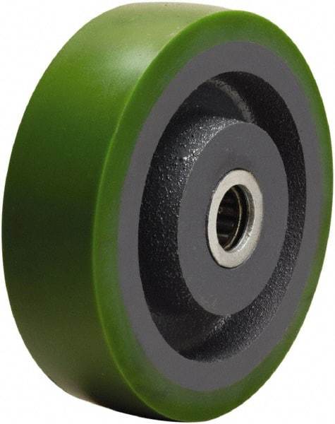 Hamilton - 5 Inch Diameter x 1-1/2 Inch Wide, Polyurethane on Cast Iron Caster Wheel - 700 Lb. Capacity, 1-5/8 Inch Hub Length, 1-3/16 Inch Axle Diameter, Plain Bore Bearing - Americas Industrial Supply