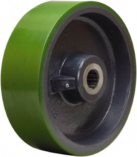 Hamilton - 12 Inch Diameter x 4 Inch Wide, Polyurethane on Cast Iron Caster Wheel - 4,800 Lb. Capacity, 4-1/4 Inch Hub Length, 1-1/2 Inch Axle Diameter, Straight Roller Bearing - Americas Industrial Supply