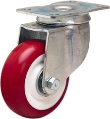 Hamilton - 3-1/2" Diam x 1-3/8" Wide x 4-13/16" OAH Top Plate Mount Swivel Caster - Polyurethane Mold on Polypropylene, 325 Lb Capacity, Sealed Precision Ball Bearing, 2-1/2 x 3-3/4" Plate - Americas Industrial Supply