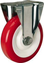 Hamilton - 5" Diam x 1-3/8" Wide x 6-1/4" OAH Top Plate Mount Rigid Caster - Polyurethane Mold on Polypropylene, 325 Lb Capacity, Delrin Bearing, 2-3/8 x 3-5/8" Plate - Americas Industrial Supply
