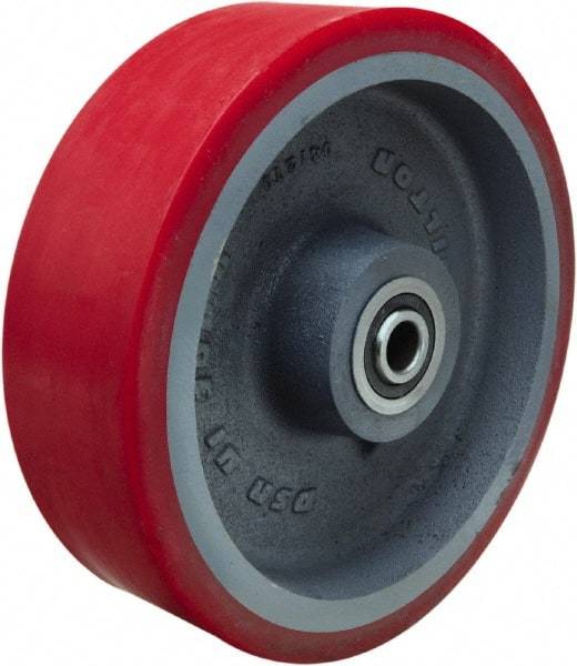 Hamilton - 10 Inch Diameter x 3 Inch Wide, Polyurethane on Cast Iron Caster Wheel - 3,600 Lb. Capacity, 3-1/4 Inch Hub Length, 3/4 Inch Axle Diameter, Precision Ball Bearing - Americas Industrial Supply