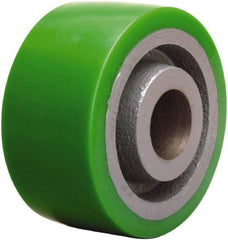 Hamilton - 4 Inch Diameter x 2 Inch Wide, Polyurethane on Cast Iron Caster Wheel - 750 Lb. Capacity, 2-1/4 Inch Hub Length, 1-7/16 Inch Axle Diameter, Plain Bore Bearing - Americas Industrial Supply