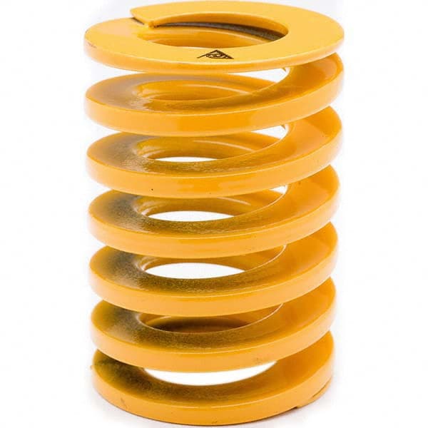 Associated Spring Raymond - 60mm Hole Diam, 33mm Rod Diam, 500mm Free Length, Yellow Die Spring - Americas Industrial Supply