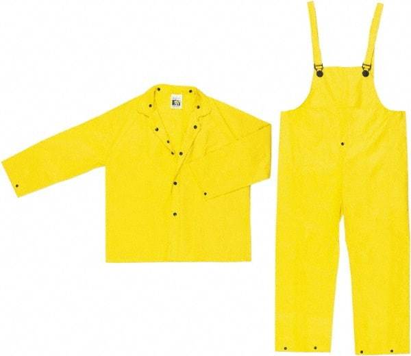 MCR Safety - Size 6XL, Yellow, Rain, Disposable Encapsulated Suit - Detachable Hood, Take Up Snaps Ankle, Take Up Snaps Wrist - Americas Industrial Supply
