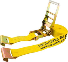 Erickson Manufacturing - 30' Long x 3" Wide, 15,000 Lb Basket Capacity, Polyester & Steel Web Sling - Yellow - Americas Industrial Supply