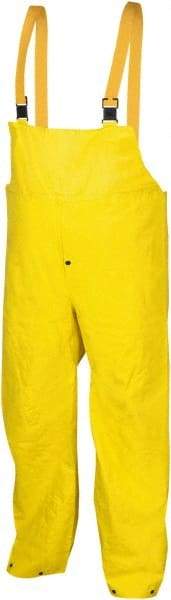 MCR Safety - Size M, Yellow, Rain, Limited Flammability Overall - Snap Ankle, Take Up Snaps Wrist - Americas Industrial Supply