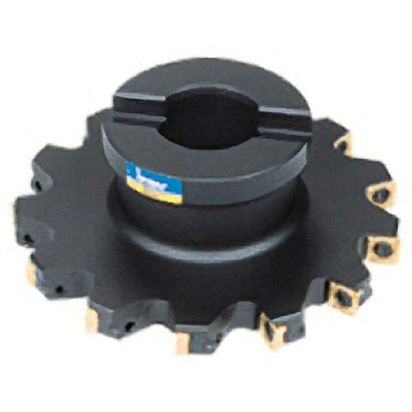 Iscar - Shell Mount B Connection, 0.37" Cutting Width, 1.07" Depth of Cut, 4" Cutter Diam, 1" Hole Diam, 11 Tooth Indexable Slotting Cutter - FSB Toolholder, S/Q/XPMT Insert - Americas Industrial Supply