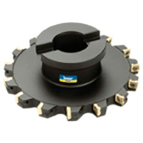 Iscar - Shell Mount B Connection, 0.3543" Cutting Width, 63/64" Depth of Cut, 100mm Cutter Diam, 1-1/16" Hole Diam, 11 Tooth Indexable Slotting Cutter - FST Toolholder, Q/XPMT Insert - Americas Industrial Supply