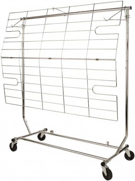 ECONOCO - 38 High, Open Shelving Accessory/Component - Steel, Chrome Finish, 50" Long, Use with RCS/1, RCS/2, RCW/4 - Americas Industrial Supply