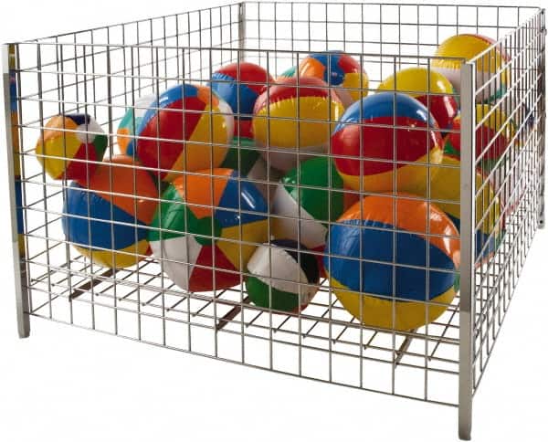 ECONOCO - 48" Long x 48" Wide x 32" High Steel Basket-Style Bulk Container - Americas Industrial Supply