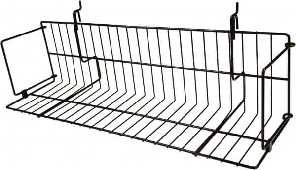 ECONOCO - 6-1/2 High, Open Shelving Accessory/Component - Steel, Epoxy Finish, 23-1/2" Long, Use with Slatwall, Gridwall or Slotted Standard Brackets - Americas Industrial Supply
