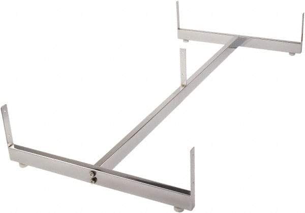 ECONOCO - 24-1/2" Wide, Open Shelving Accessory/Component - Steel, Chrome Finish, 49-1/2" Long, Use with Grid Panels - Americas Industrial Supply