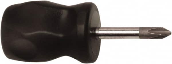 Ability One - #2, 1-1/2" OAL, Standard Phillips Screwdriver - 1-1/2" Blade Length, Round Shank, Ergonomic Handle - Americas Industrial Supply
