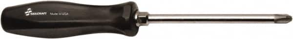 Ability One - #4, 6" OAL, Standard Phillips Screwdriver - 6" Blade Length, Round Shank, Ergonomic Handle - Americas Industrial Supply