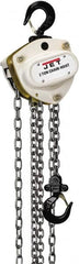 Jet - 11,000 Lb Lifting Capacity, 30' Lift Height, Hand Hoist - Made from Chain, 178' Overhaul to Lift 1' - Americas Industrial Supply