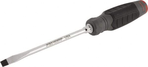 Proto - 267mm OAL Keystone Slotted Screwdriver - 152mm Blade Length, Round Shank, Ergonomic Handle - Americas Industrial Supply