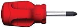 Proto - #2, 3-3/4" OAL, Standard Phillips Screwdriver - 1-1/2" Blade Length, Round Shank, Ergonomic Handle - Americas Industrial Supply