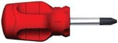 Proto - #2, 3-3/4" OAL, Standard Phillips Screwdriver - 1-1/2" Blade Length, Round Shank, Ergonomic Handle - Americas Industrial Supply