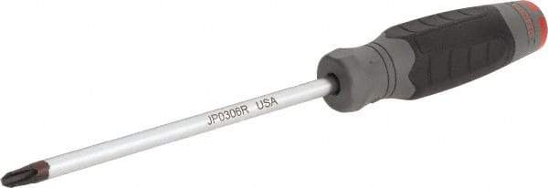 Proto - #3, 10-1/2" OAL, Standard Phillips Screwdriver - 6" Blade Length, Round Shank, Ergonomic Handle - Americas Industrial Supply