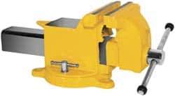 Yost Vises - 8" Jaw Width x 8" Jaw Opening Capacity, 3-1/2" Throat Depth, Bench & Pipe Combination Vise - 3/4 to 2-1/4" Pipe Capacity, Swivel Base, Bolt Down Attachment, Steel - Americas Industrial Supply