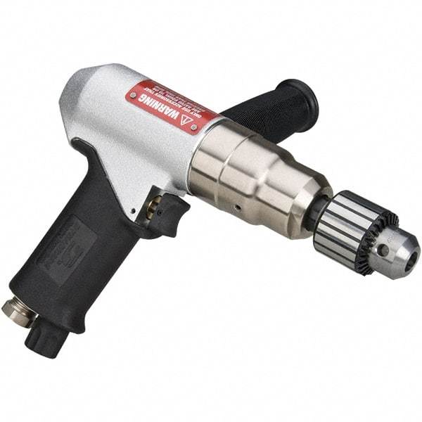 Dynabrade - 3/8" Keyless Chuck - Pistol Grip Handle, 2,400 RPM, 0.7 hp, 90 psi - Americas Industrial Supply