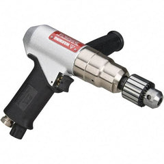 Dynabrade - 3/8" Keyless Chuck - Pistol Grip Handle, 2,400 RPM, 0.7 hp, 90 psi - Americas Industrial Supply